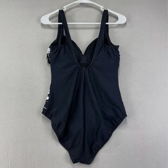 Miraclesuit‎ One Piece Swimsuit Womens 12 Black Sweetheart Neckline Shapewear - Picture 6 of 12